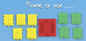 Prime or not! Math game for children designed by Whatakuai